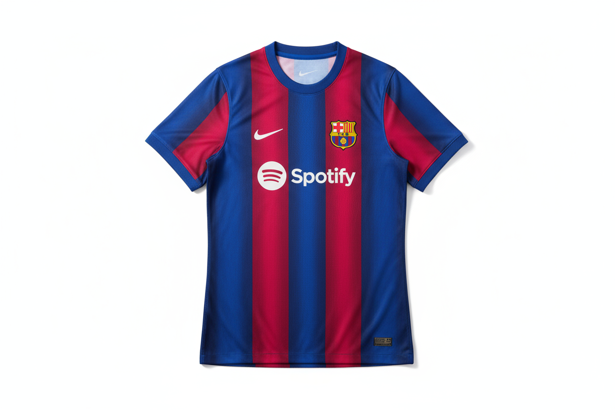 create a fc barcelona well design well position with standard model jersey