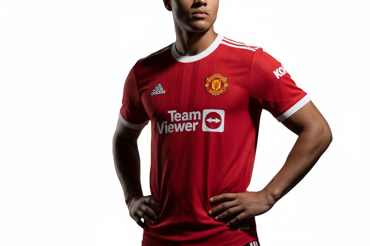 manchester united leaguge jersey model with beautifull position 